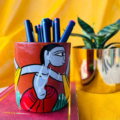 Jugal Terracotta Pen/Pencil Holder