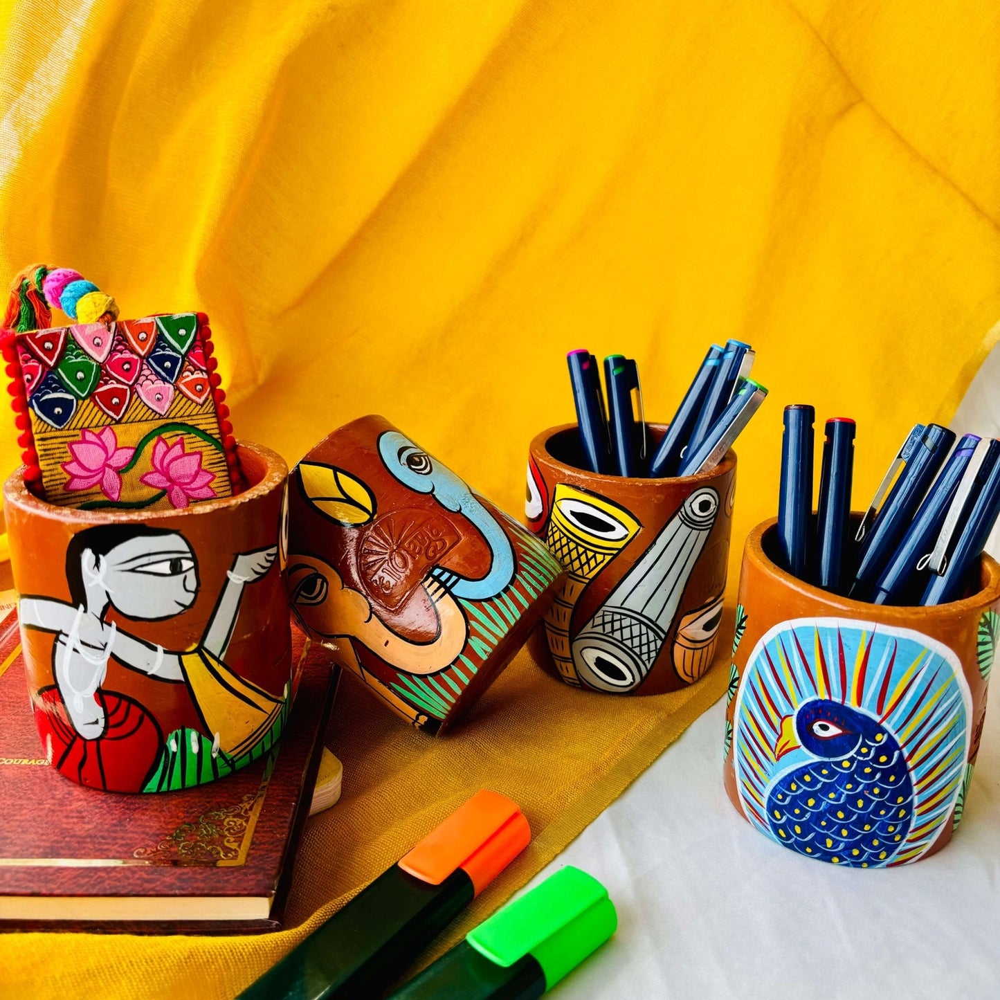 Jugal Terracotta Pen/Pencil Holder