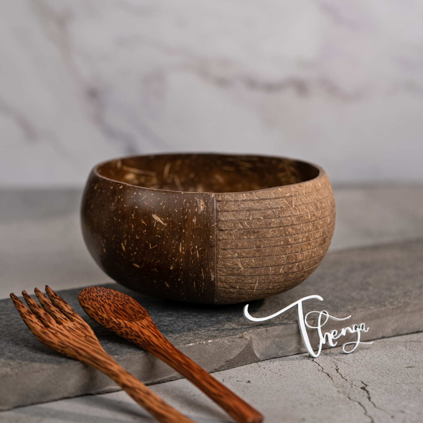 Thenga Hand Carved Jumbo Coconut Bowl - 900 ml