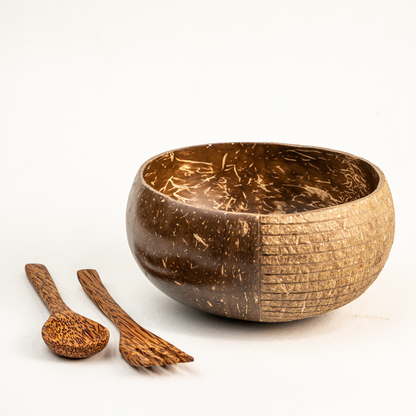 Thenga Hand Carved Jumbo Coconut Bowl - 900 ml