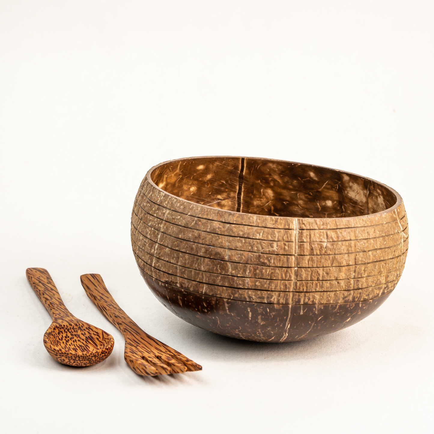 Thenga Ring Jumbo Coconut Bowl and Spoon - 900 ml