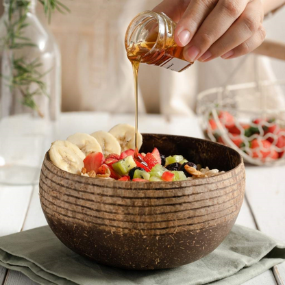 Thenga Ring Jumbo Coconut Bowl and Spoon - 900 ml