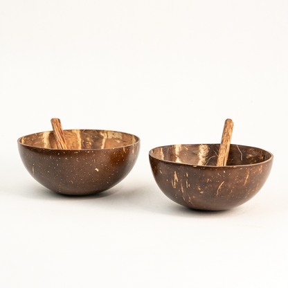 Mini Coconut Bowl /Shell + Spoon (Set of 2, 110 ml)