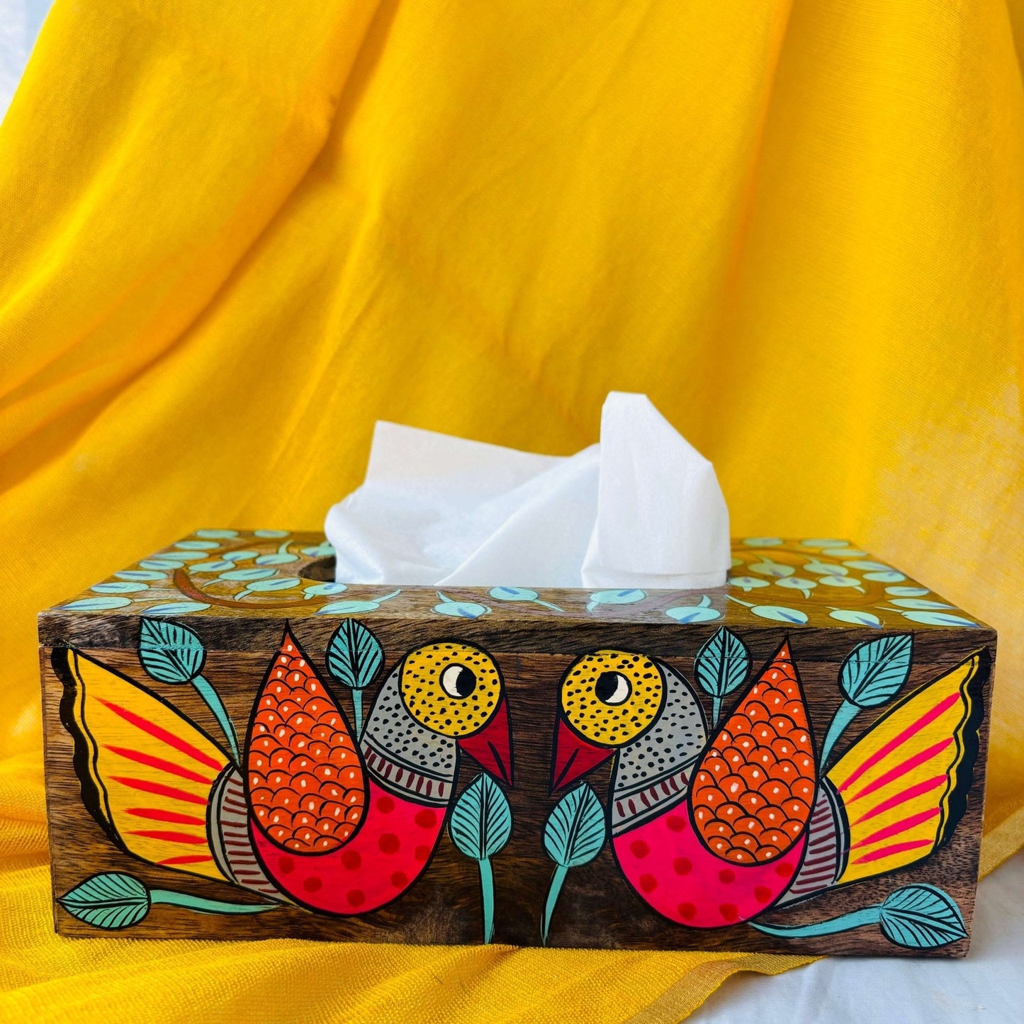 Parinda Wooden Tissue Box