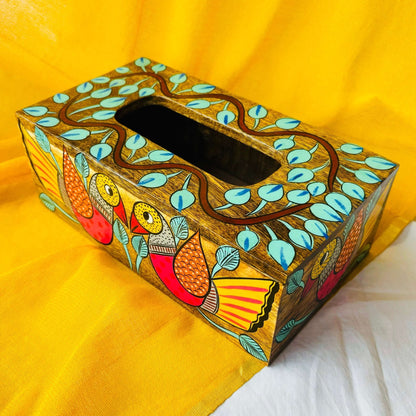 Parinda Wooden Tissue Box