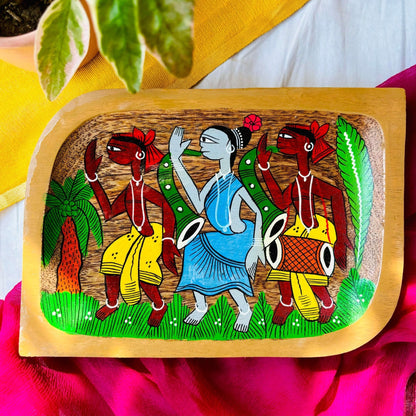 Raag - Rectangle Wood Platter / Trinket Tray