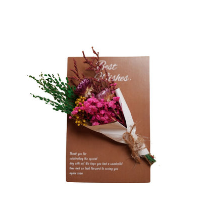 Everlasting Flowers Greeting Card Set of 5 | Dried Flower Greeting Cards